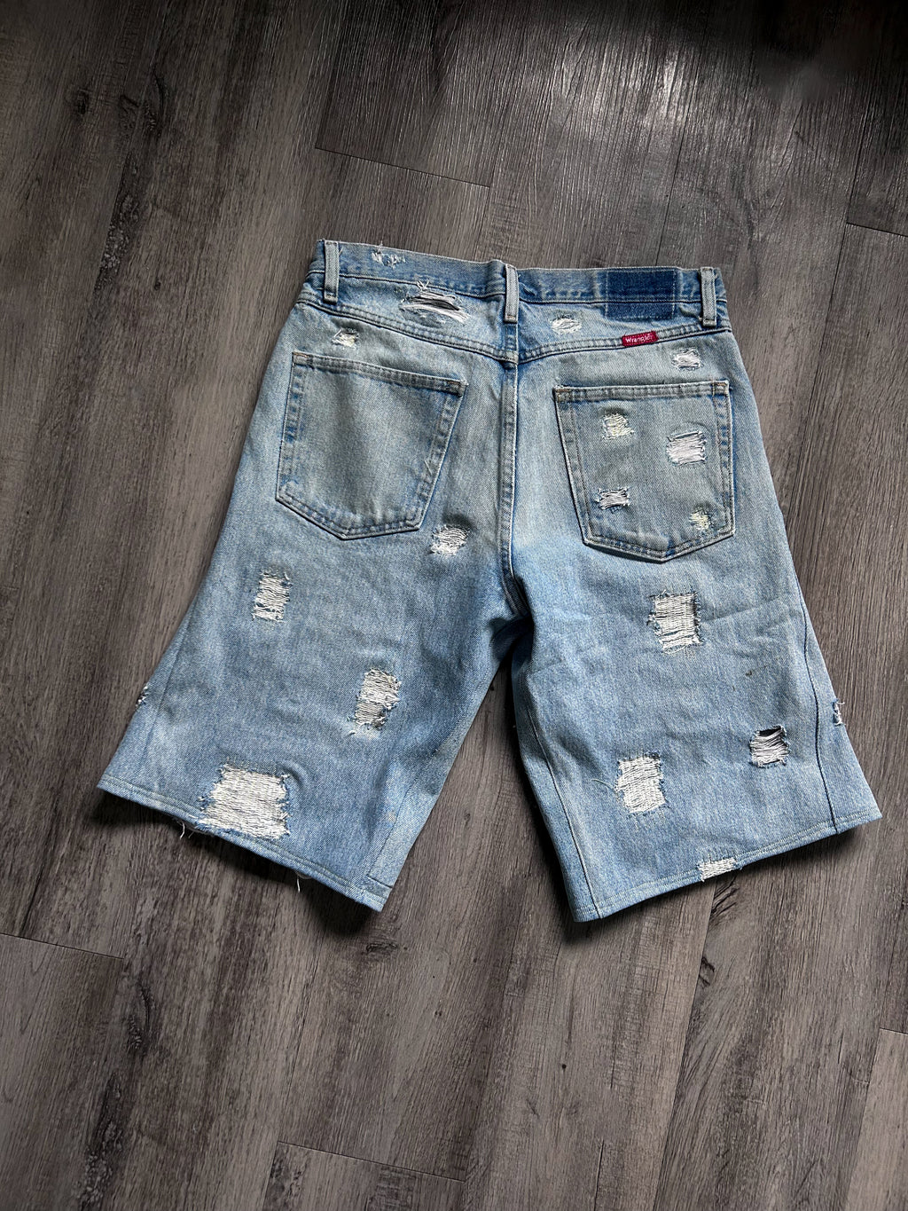 FC distress denim shorts